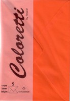 Coloretti Briefumschlag C5 Apfelsine im 5er Pack