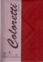 Coloretti Briefumschlag B6 Rosso im 5er Pack