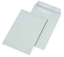 Versandtaschen C4 (229 X 324 mm) Offset weiß, Papier: 90 g/qm, Klebung: selbstklebend, ohne Fenster