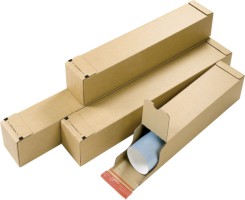 Planversandbox mit doppeltem Selbstklebeverschluss ColomPac® braun, Ausführung: für A2, Größe: 430 x 108 x 108