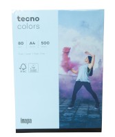 Multifunktionspapier tecno® colors mittelblau, Papier: 80 g/qm, DIN A4
