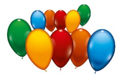 Luftballons rund, 100 Stück farbig sortiert