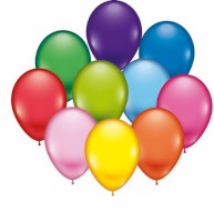 Luftballons rund, 100 Stück farbig sortiert