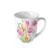 Tasse 0,4 L Porzellan Tulips Bouquet
