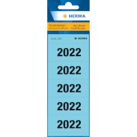 Jahreszahlen 2022 für Ordner, 60 x 26 mm, blau, permanent haftend