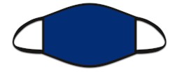 Maske Motiv blau aus Stoff waschbar uni