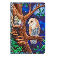 Crystal Art Notizbuch "Owl and Fairy Tree"