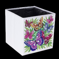 Crystal Art Storage Box "Beautiful Butterflies" 18x18 cm