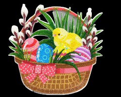 Crystal Art Hängeornament "Easter" 30x30 cm