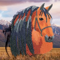 Crystal Art Karte "Horse" 18x18 cm
