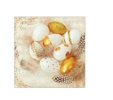 Serviette Ostern"Golden Eggs" 33 x 33 cm 20er Packung