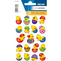 Schmuck-Etikett DECOR Küken im Ei, bunt, 60 Stück