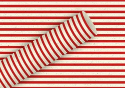 Geschenkpapier-Rolle Gras Grand Stripes red