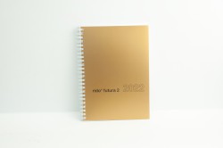 Buchkalender Futura II gold, B x H mm: 148 x 208, Ausführung: Glanzkarton-Einband